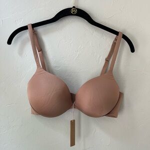 ✨SKIMS ULTIMATE TEARDROP PUSH UP PLUNGE BRA IN SIENNA 34C